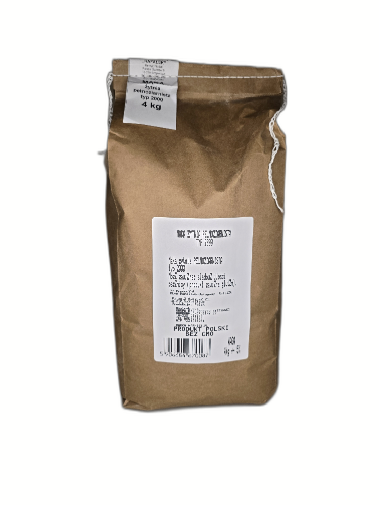 Mąka żytnia pełnoziarnista typ 2000 – 4 kg